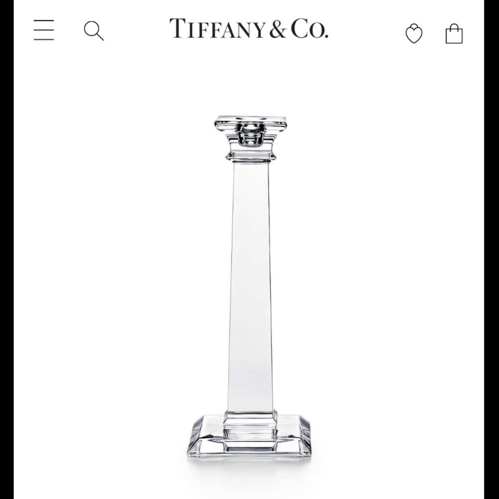 2 Classic Crystal Candlesticks, Tiffany & Co, NIB